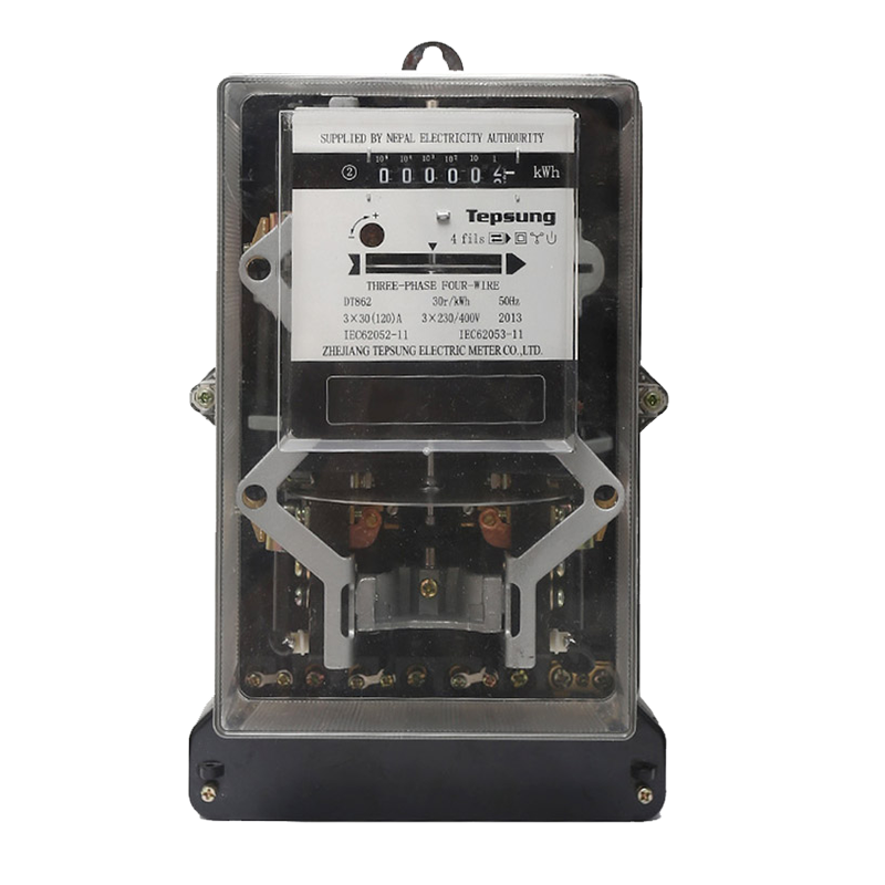 DT986 three phase electromechanical kWh meter(transparent cover)