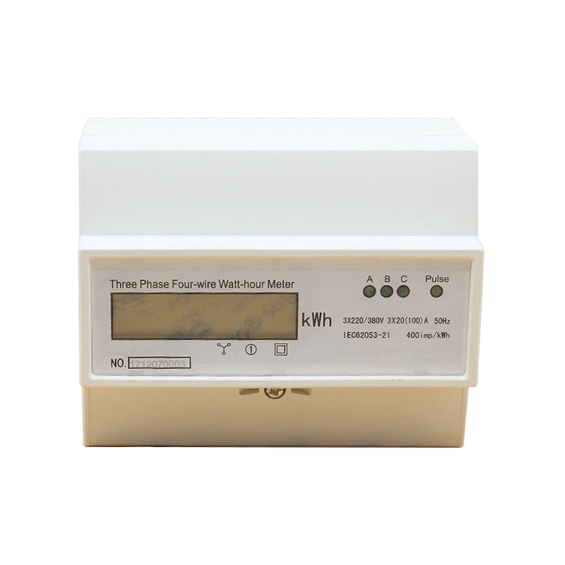 three phase digital din rail kWh meter(bottom connected&short terminal cover)
